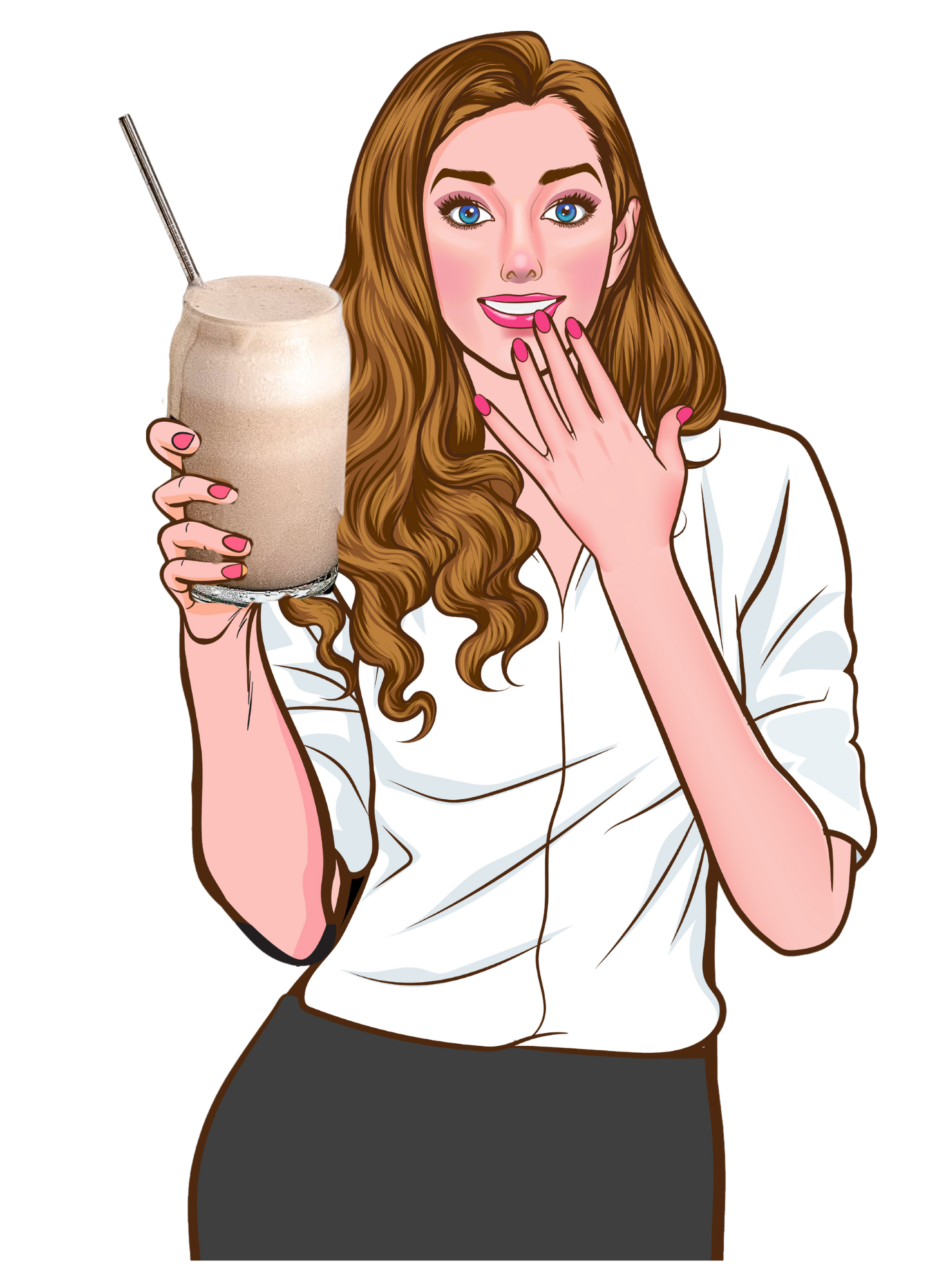 bellame girl holding a befit meal replacement shake